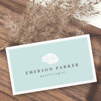 Carte De Visite Psychiatre psychologue bleu clair