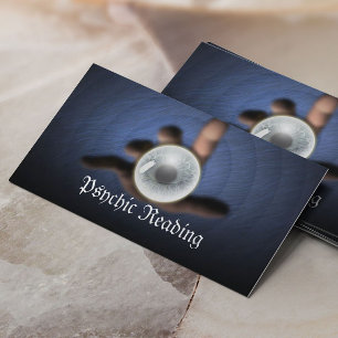 Carte De Visite Psychic Lecture Consultant Dark Crystal Ball