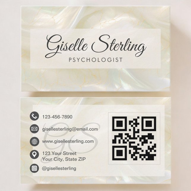 Carte De Visite Psychologist QR Code (Créateur téléchargé)