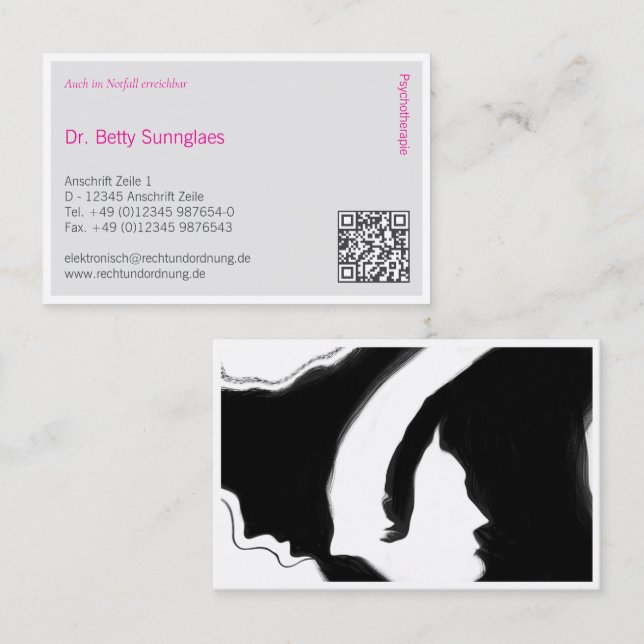 Carte De Visite Psychologue  (Devant / Derrière)