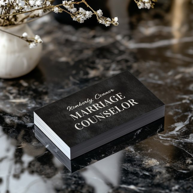 Carte De Visite Psychologue Conseiller matrimonial Texture de four (Perfect for business)