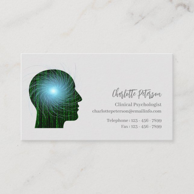 Carte De Visite Psychologue & Conseiller Unique (Devant)