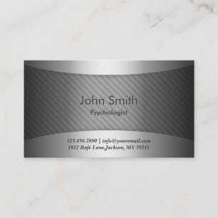 Carte de visite psychologue de métal moderne