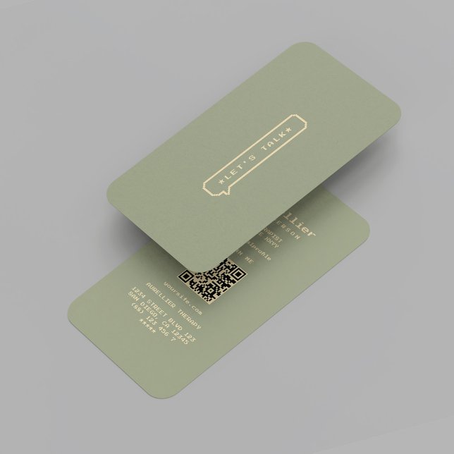 Carte De Visite Psychologue de Sage moderne Parlez Thérapiste Or (Modern Sage Psychologist Talk Therapist Gold)