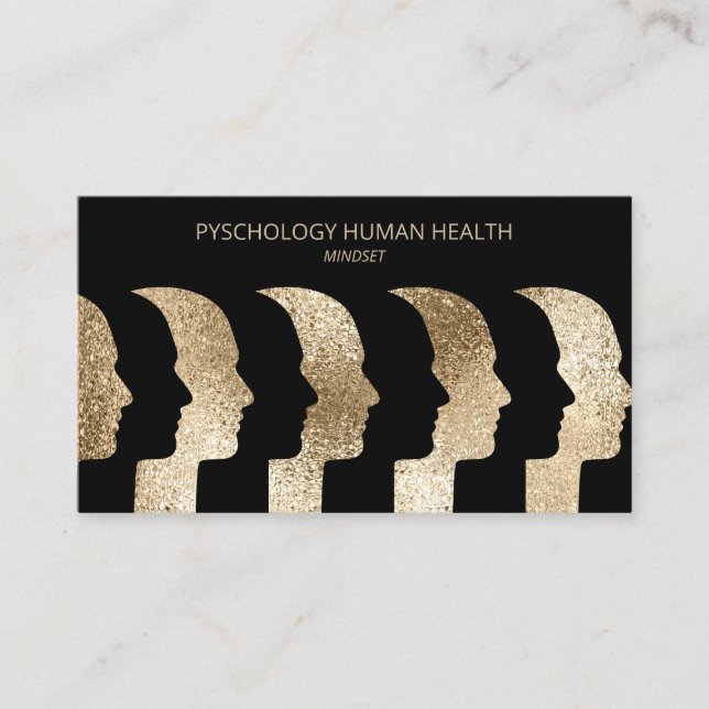 Carte De Visite Psychologue Les Visages Humains Esprit (Devant)