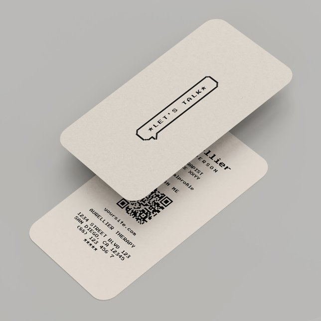 Carte De Visite Psychologue Thérapeutique Rétro Sand Moderne (Psychologist Therapist Retro Sand Modern Business Card
)