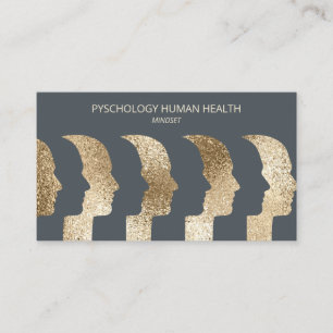 Carte De Visite Psychologue Visages Humains Mentalité Sophistiquée