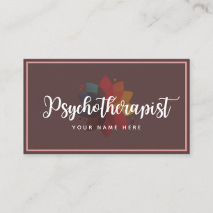 Carte De Visite Psychothérapeute Abstraite Fleur géométrique Moder
