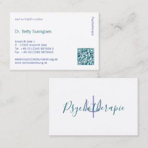 Carte De Visite Psychothérapie Psychologie 