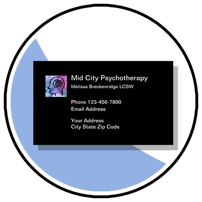 Carte De Visite Psychothérapie Santé mentale (Psychotherapy business cards by CustomBusinessTemplates)