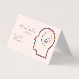 Carte De Visite psycology editable business card 