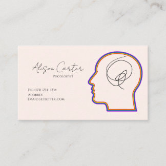 Carte De Visite psycology editable business card