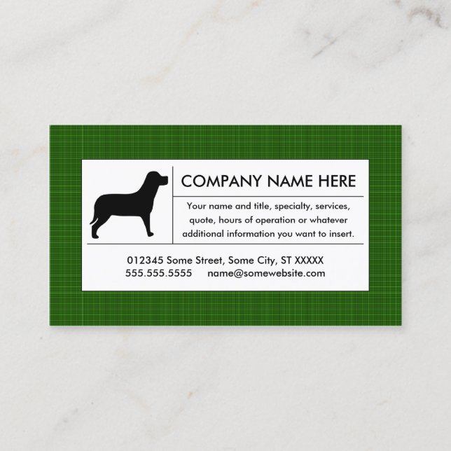Carte De Visite pub plaid (Devant)