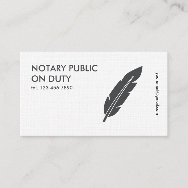 Carte De Visite Public du notaire (Devant)