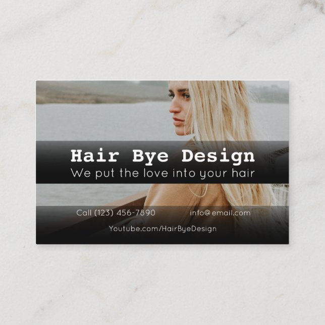 Carte De Visite Publicité Hair Beauty Salon société (Dos)