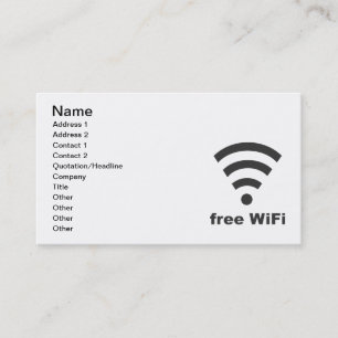 Carte De Visite PUBLICITÉ INTERNET WIFI Vector COMPUTER GRATUITE