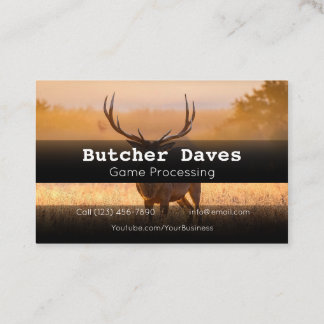 Carte De Visite Publicité Jeu Deer Animal Processing Company Busi