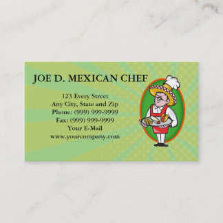 Carte De Visite Puces de maïs mexicaines de burrito de tacos de