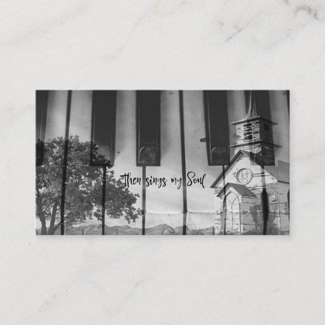 Carte De Visite Puis chante mon âme avec le clavier Country Church (Devant)