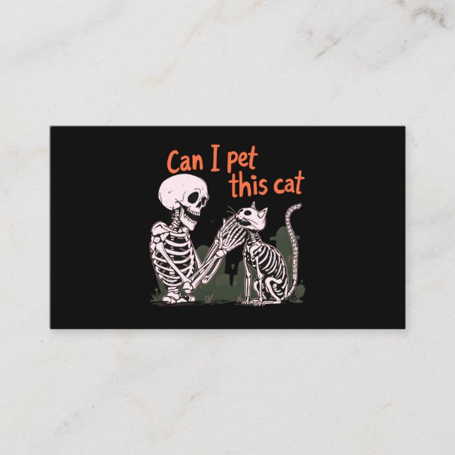 Carte De Visite Puis-Je Animer Ce Chat ? Conception pour Amoureux  (Devant)