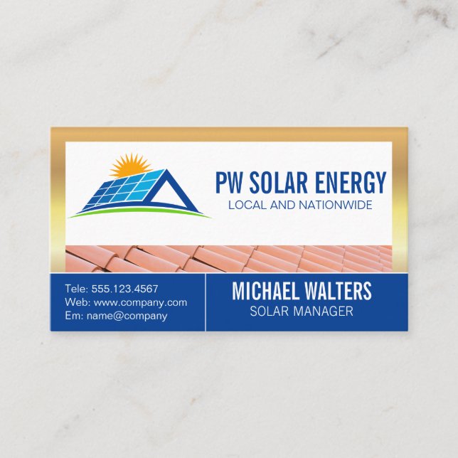 Carte De Visite Puissance solaire | Logo Tech Home (Devant)
