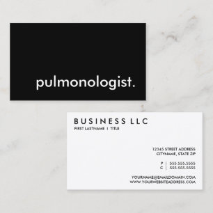 Carte De Visite pulmonologue.