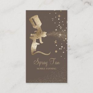Carte De Visite Pulvérisateur de bronzage marron foncé Sparkle Gol