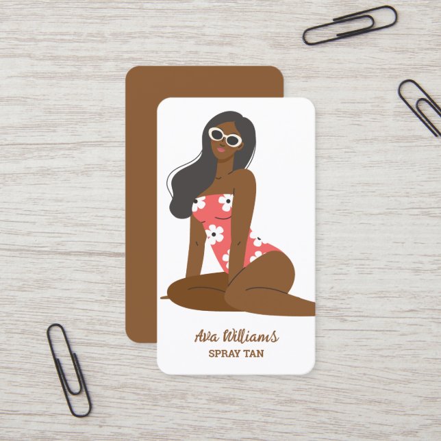 Carte De Visite Pulvérisateur mobile Tan (Devant/Arrière en situation)