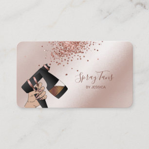 Carte De Visite Pulvérisateur Tan Gun, Rose mobile Gold Spray Tann