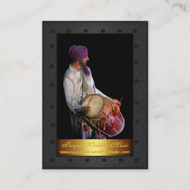 Carte De Visite Punjabi Musique Mariage - tous les styles (Devant)