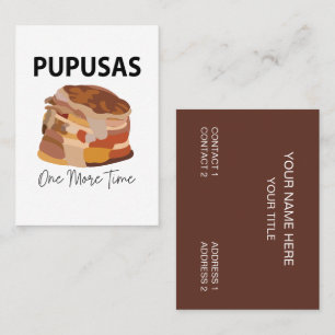 Carte De Visite Pupusas El Salvadorien Pain Salvador Pupusas
