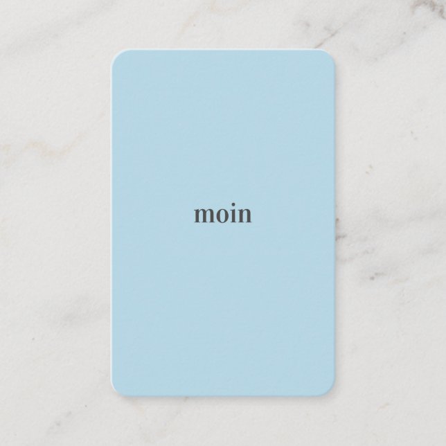 Carte De Visite Pure Moin/Bonjour (Devant)