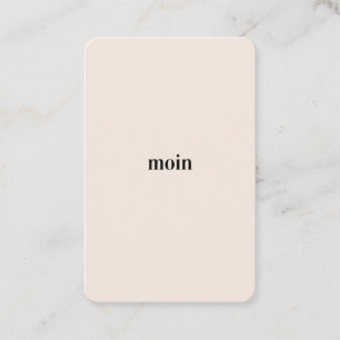 Carte De Visite Pure Moin/Bonjour