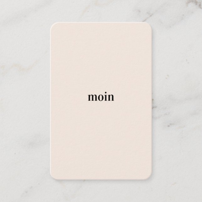 Carte De Visite Pure Moin/Bonjour (Devant)