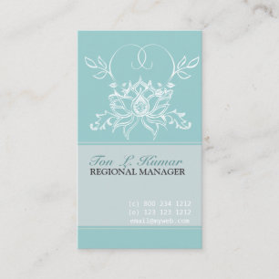 Carte De Visite Pureté turquoise pâle blanche professionnelle de