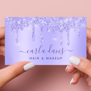 Carte De Visite Purple Drives Sparkle Lash Artiste de maquillage S