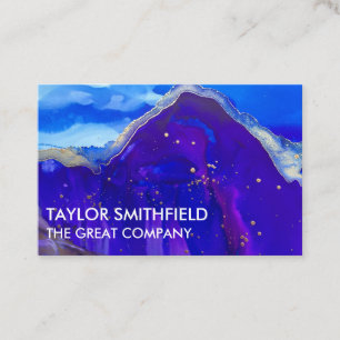 CARTE DE VISITE PURPLE ET PEINTURE D'OR