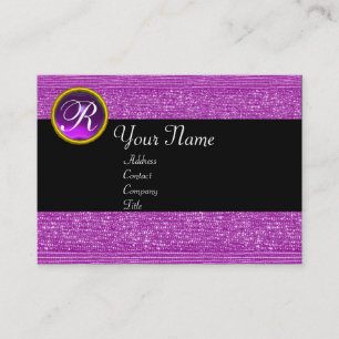 CARTE DE VISITE PURPLE FASHION BEATS AMÉTHYST GEM MONOGRAM