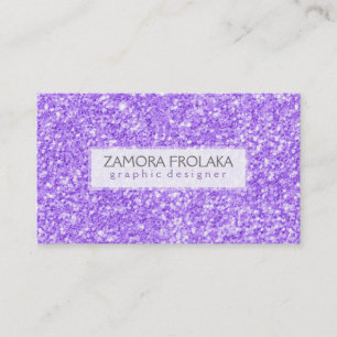 Carte De Visite Purple Faux Parties scintillant Design moderne