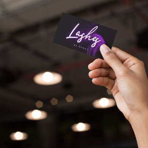 Carte De Visite Purple Fumée Neon Lashes