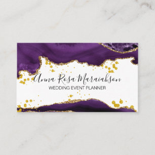 Carte De Visite *~* Purple Gold Parties scintillant Moderne Élégan