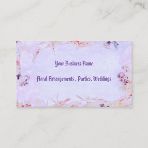Carte De Visite Purple lavande rose mod imprimé floral