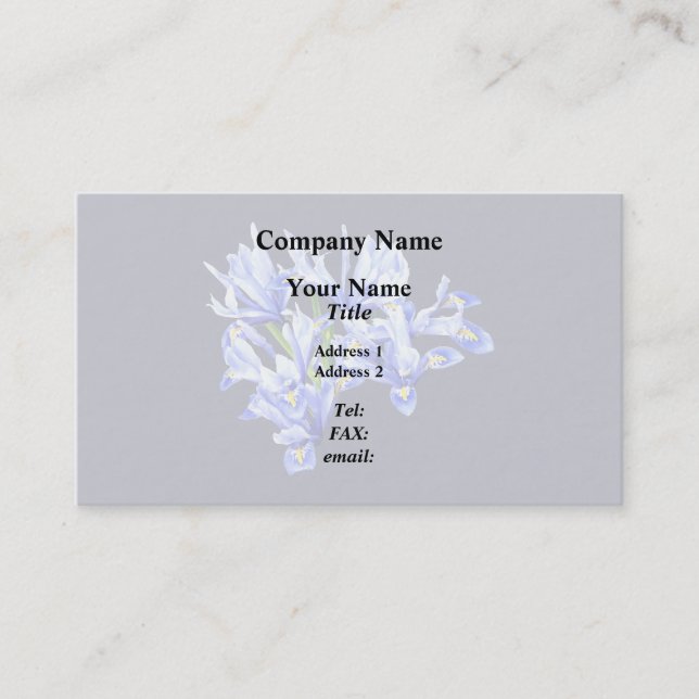 Carte De Visite Purple nain Iris Coeur (Devant)