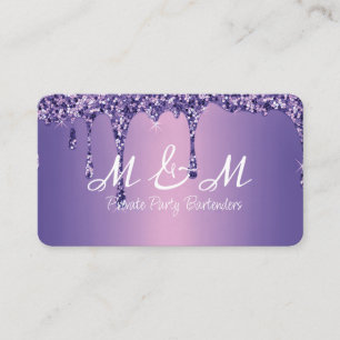 Carte De Visite Purple Peinture Parties scintillant Lecteurs Gradi
