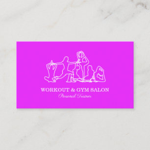 Carte De Visite Purple Personal Trainer Gym Yoga