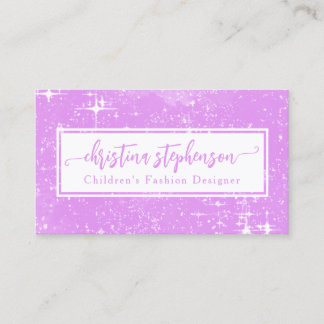 Carte De Visite Purple Twinkle Aquarelle Fashion Liste Moderne