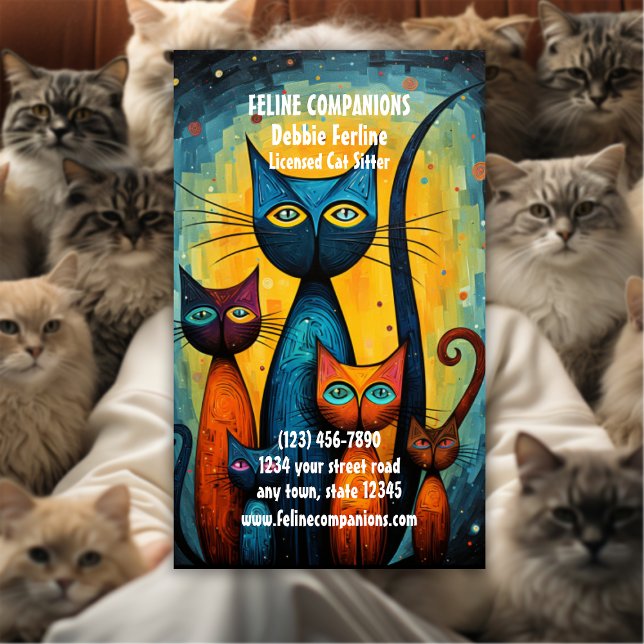 Carte De Visite Purrfect Care – Cat Sitting (Créateur téléchargé)