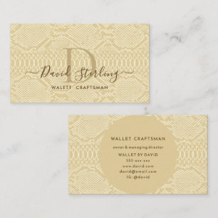 Carte de visite Python beige
