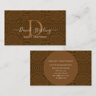 Carte de visite Python Brown