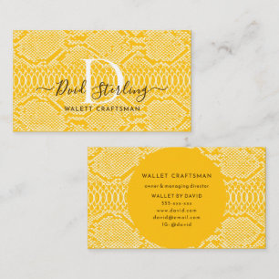 Carte de visite Python jaune